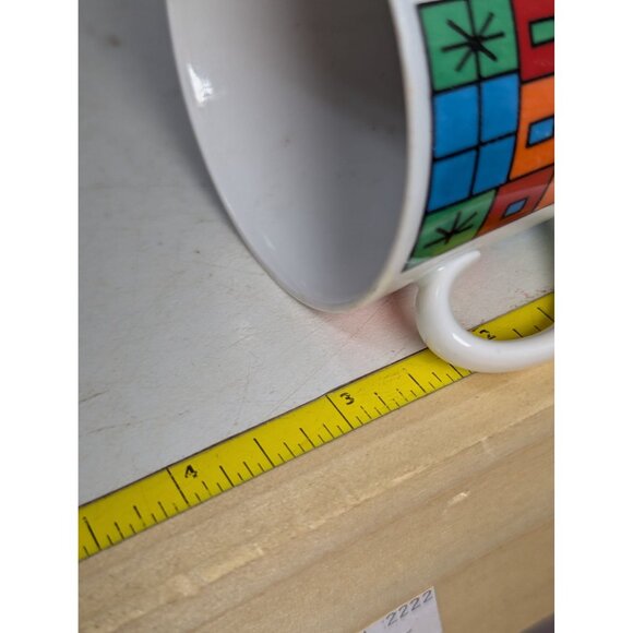 Vintage Schumann Arzberg Bavaria Germany Geometric Coffee Cups Creamer Mod 1970' - Picture 11 of 12